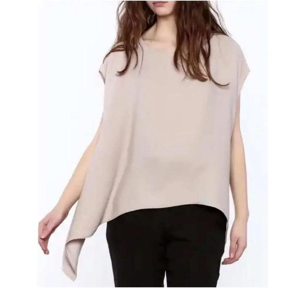 IRO Lara 17S Mauve Cape Split Sleeve Blouse Top Size 36 Womens